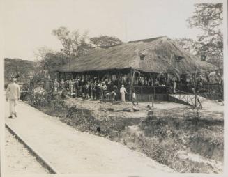 103. Grass Shelter at LUAU where the Banquet was held after Opening