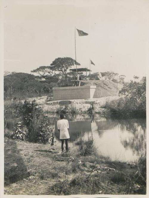 104. Showing the end of the Railway Angolan Territory as seen from Belgian Congo Territory looking across the River LUAU