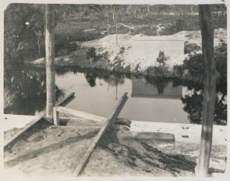 107. The end of Benguela Railway showing lines projecting over River LUAU and Belgian Congo on the other side