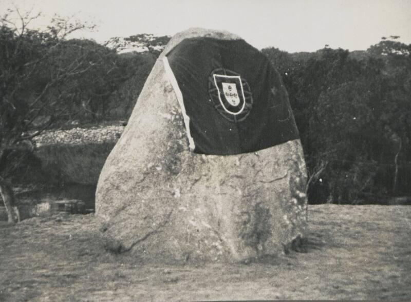 134a. Frontier stone at LUAU about to be unveiled