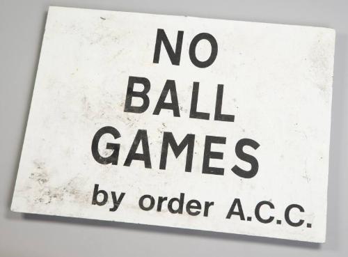 No Ball Games Sign