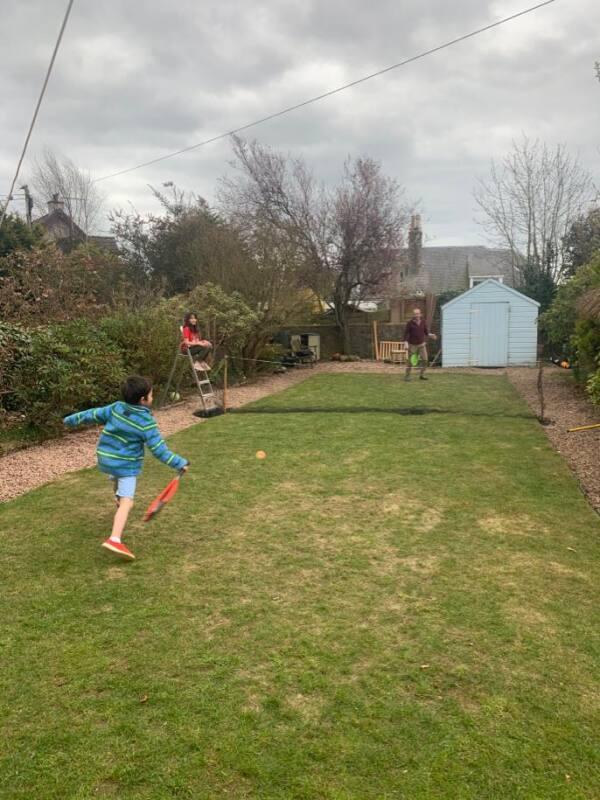 Homemade Tennis Court