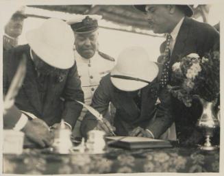109. Signing the Visitors Book after Opening Ceremony