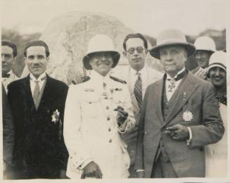 112. Taken in front of stone after the Opening Ceremony June 10, 1929 Portuguese Colonial Minister, High Commionr of Angola, Sir Robert Williams Bt