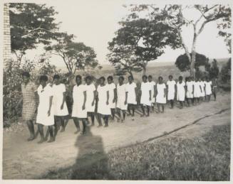 128. [Dondi] Mission. Native Girls at Drill