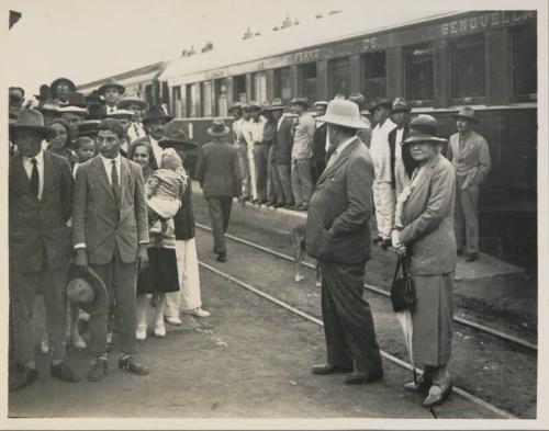 134. Arrival of the Special back in Lobito. Sir Robert and Lady Williams first off