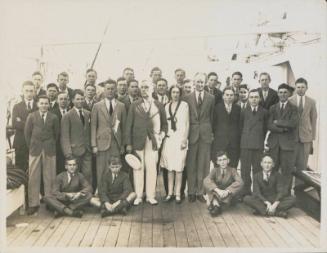 Sir Robert Williams and Rhodesian boys on board SS Balmoral Castle