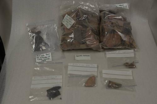 St Nicholas Coin Hoard Unsorted Pottery, Leather, Clay Pipe & Bone From Digger Scoop