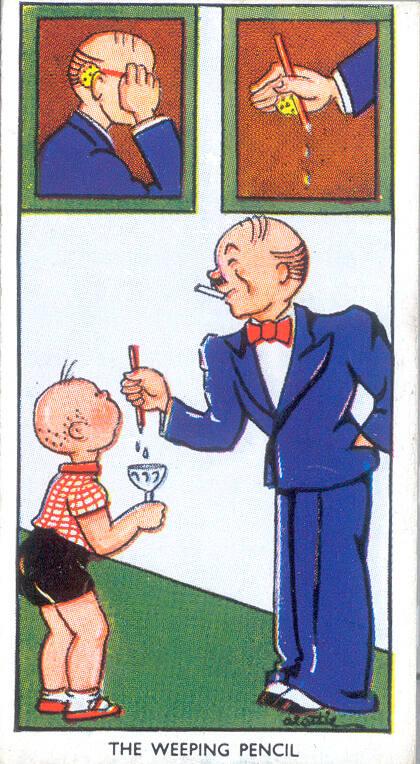 Carreras Ltd Cigarette Cards: Amusing Tricks And How To Do Them Series - No. 25 The Weeping Pen…