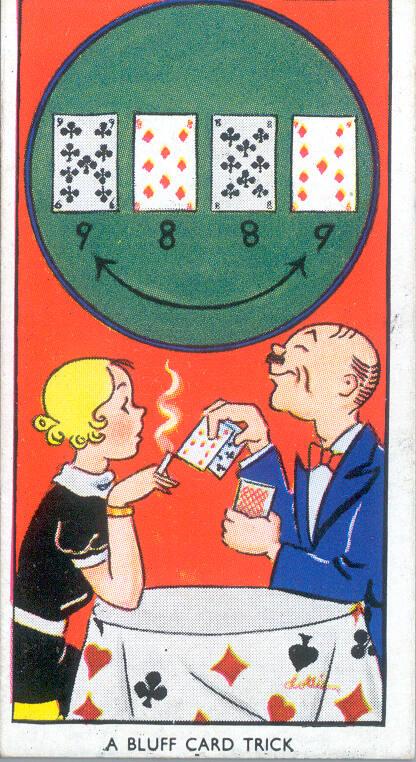 Carreras Ltd Cigarette Cards: Amusing Tricks And How To Do Them Series - No. 49 A Bluff Card Tr…