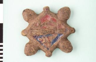 Copper alloy and enamel pendant harness from Rattray
