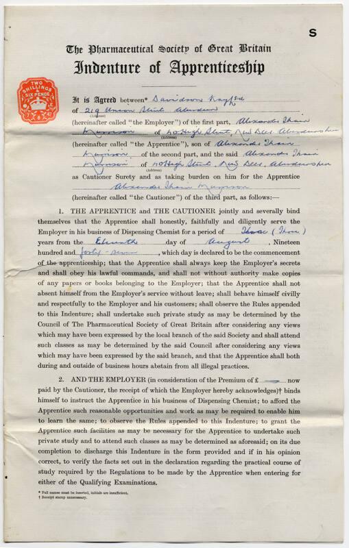 Apprentice Indenture