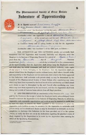 Apprentice Indenture