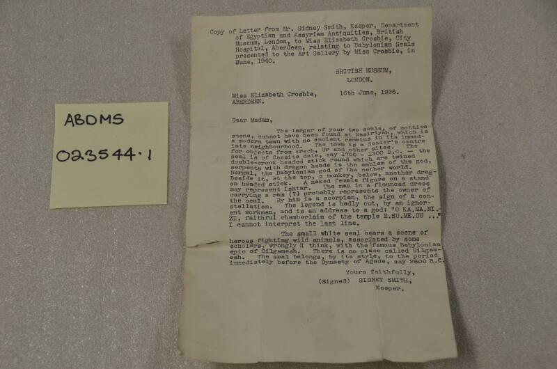 Copy of letter dated 16th June 1936