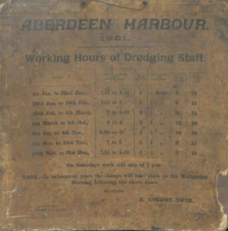 Notice of working Hours, Aberdeen Harbour