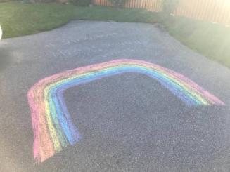 Rainbow Drawn To Show Support for NHS/Key Workers