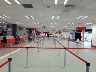 Empty Cardiff Airport