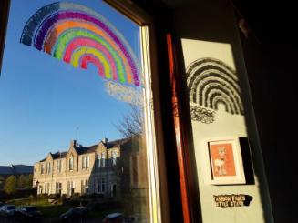 Rainbow Artwork In Window
