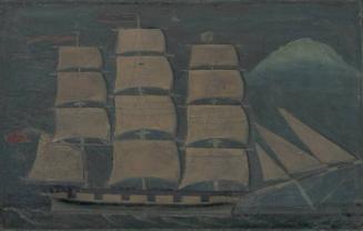 Sailing Ship Carved On Board