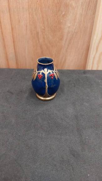 Blue glass vase