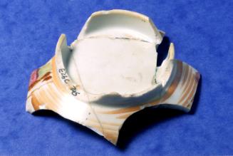 The base of a porcelain bowl