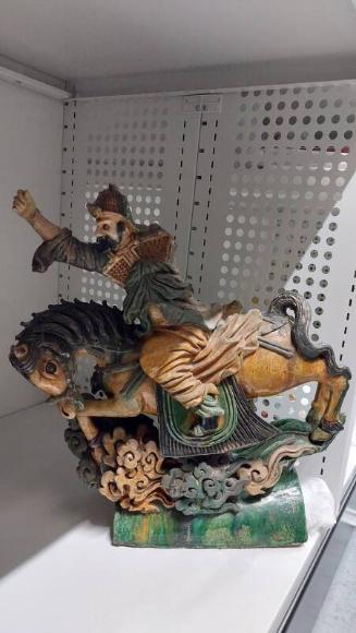 Chinese Ridge Tile in the Form of a Man on Horseback