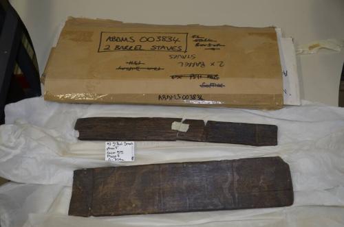 E6 - 2 Barrel Staves, Fragments Of Two Others And