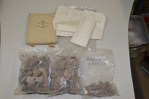 Kildrummy Castle 1960, Pot & Notes From Kildrummy Castle Excavation 1960