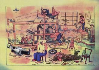 Cartoon Drawing of Papermill Employees