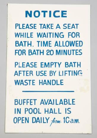 Notice from Bon Accord Baths