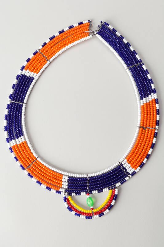 Colourful bead neckpiece