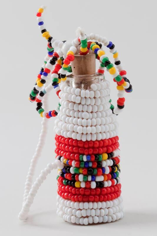 Minature bottle covered with beads