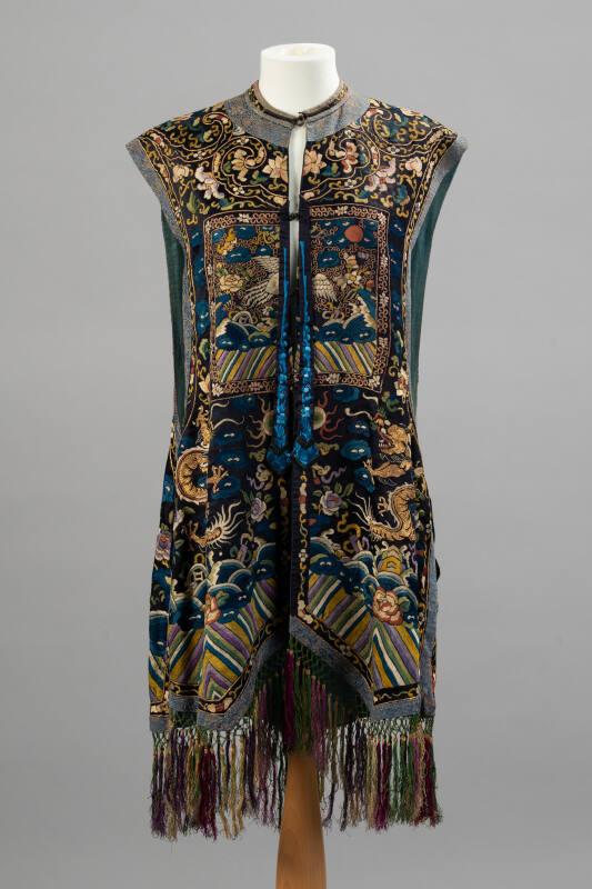 Chinese Embroidered Tabard with Dragons