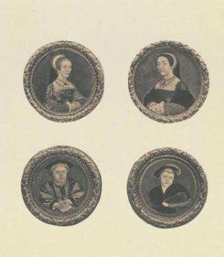 Four Miniatures - Elizabeth, Lady Audley; Charles Brandon; Katherine Howard & Henry Brandon.