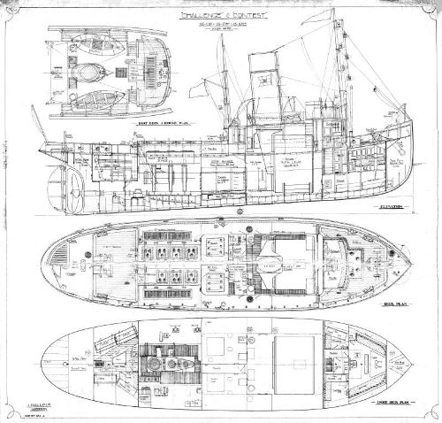 Challenge (633) Contest (634) Boat, Deck & Bridge Plan
