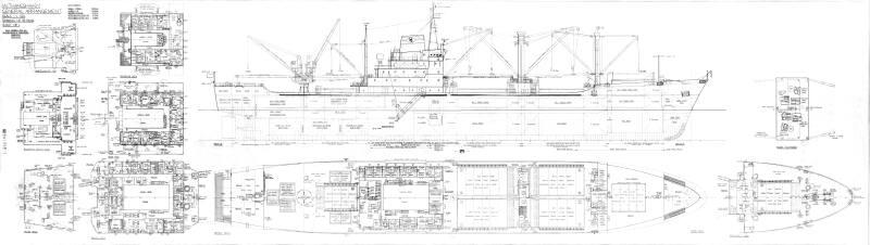 Thameshaven (949) General Arrangement Profile & Upper Decks