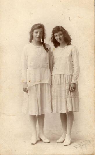 Portrait Postcard: Two young girls 