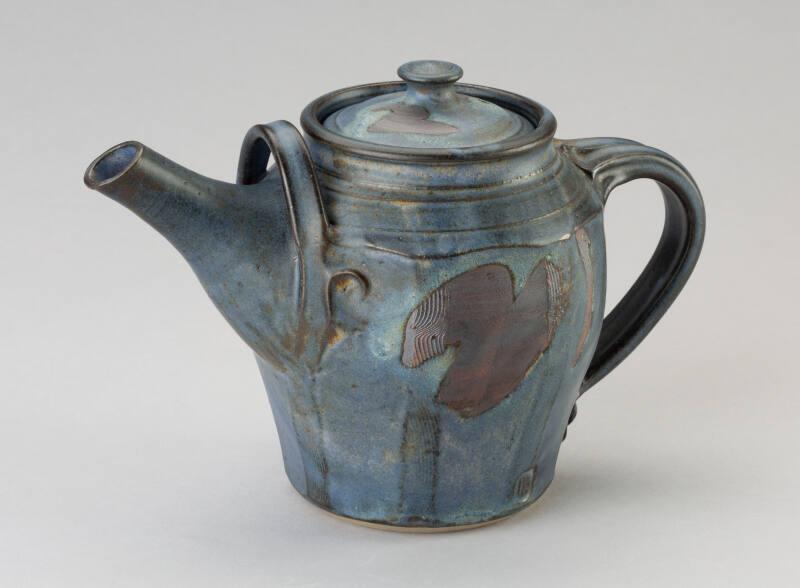 Blue Stoneware Teapot