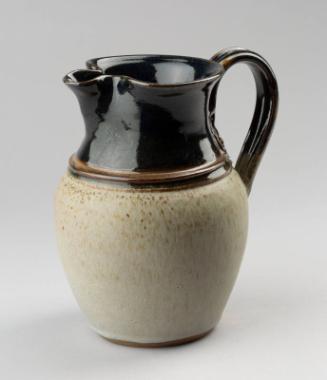 Grey and Blue Stoneware Jug