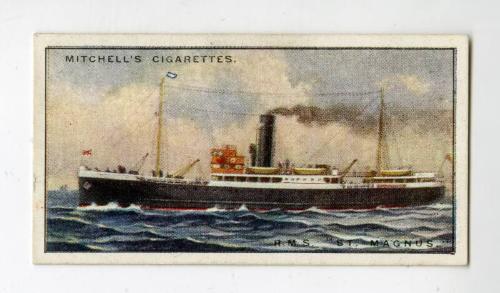 Stephen Mitchell & Son Cigarette Card - "River & Coastal Steamers" series - R.M.S. "St. Magnus"