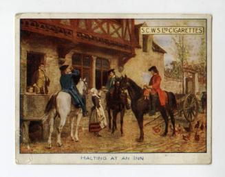 Scottish Co-operative Cigarette Card - "Famous Pictures" series - No. 6  Halting at an Inn