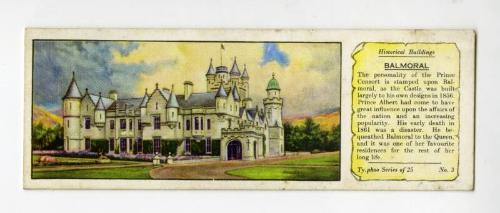 Typhoo Tea Card - "Historical Buildings" series - No. 3  Balmoral