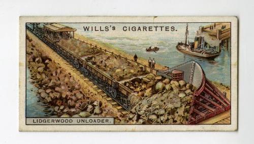 Wills's Cigarette Card - "Engineering Wonders" series - No. 50  Lidgerwood Unloader, U.S.A.