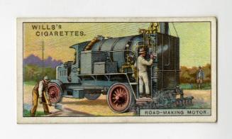 Wills's Cigarette Card - "Engineering Wonders" series - No. 46  Road-making Motor, U.S.A.