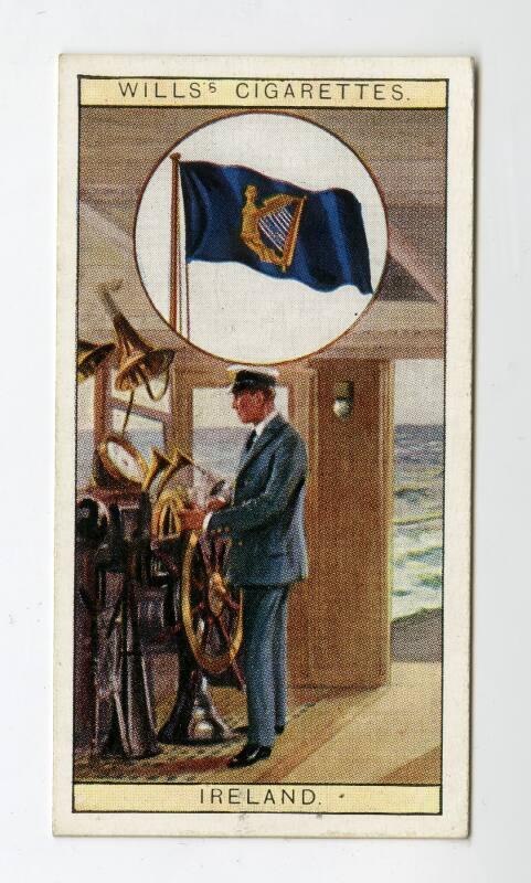 Wills's Cigarette Card - "Flags of The Empire" series - No. 9  The Standard of Ireland