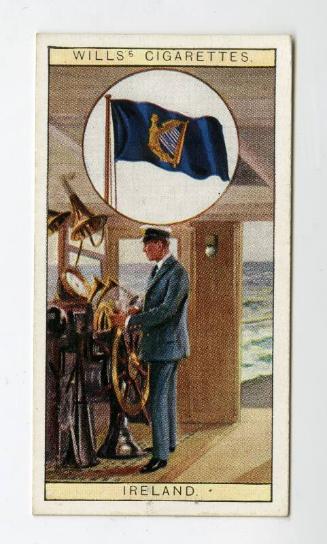 Wills's Cigarette Card - "Flags of The Empire" series - No. 9  The Standard of Ireland