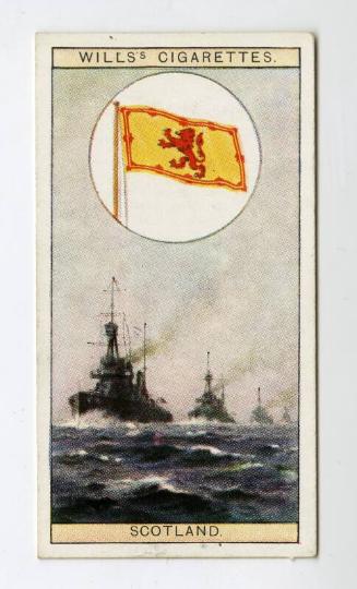 Wills's Cigarette Cards - "Flags of The Empire" series - No. 7  The Standard of Scotland