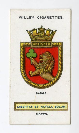 Ships' Badges Series, Wills's Cigarettes Card: No.38 Whitshed