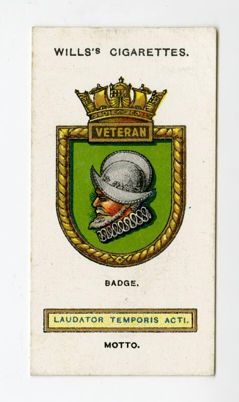 Ships' Badges Series, Wills's Cigarettes Card: No.32 Veteran