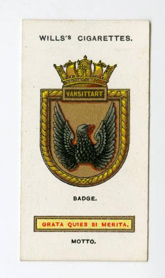 Ships' Badges Series, Wills's Cigarettes Card: No.27 Vansittart